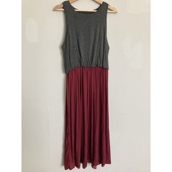 LOFT Bundle of 3 Dresses Size 8-10 MEDIUM Gray Pleated Fit Flare Burgundy - Picture 1 of 16